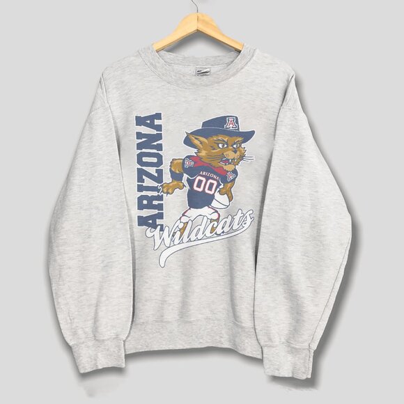 Vintage 90s University of Arizona Wildcats Basketball Sweatshirt, NCAA Shirt Tee - Picture 1 of 2